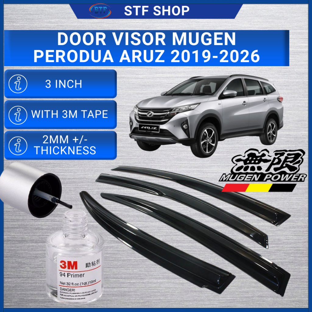 Perodua Aruz 2019-2025 Door Visor Air Press Window Mugen Style Acrylic ...