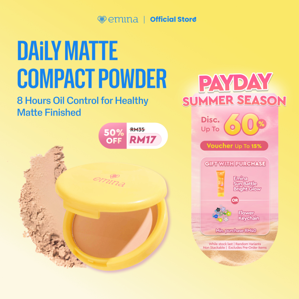 [PAYDAY SALE] Emina Daily Matte Compact Powder 11 g | Flawless finish ...