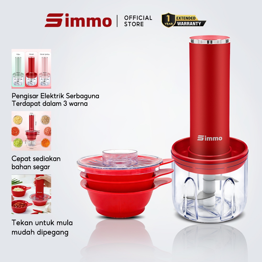 Simmo Mini Blender Chopper Electric Food Processor Wireless Mixer ...