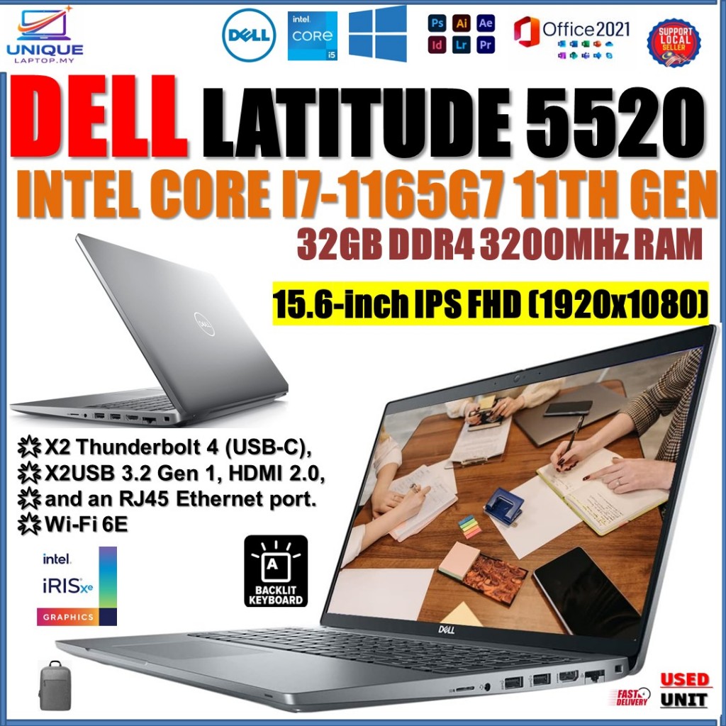 Dell Latitude 5530- Core i5-1245U, 12TH GEN 16GB DDR4 RAM, 512GB