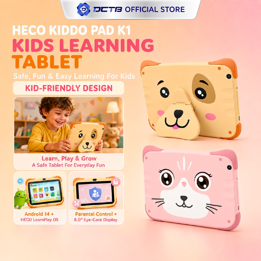 Heco Kiddo Pad K2 | Smart Kids Tablet | Educational App + Parental ...