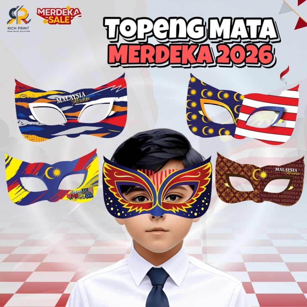 Topeng Muka Masks Props Merdeka Patriotik Malaysia Aksesori Kanak-kanak ...