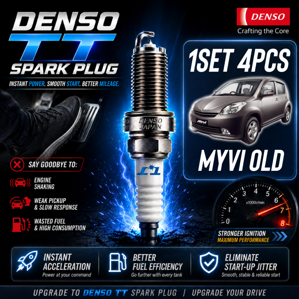 DENSO TT Nickel Spark Plug Myvi old P.0 1.3 Perodua k20tt 1set 4pcs ...
