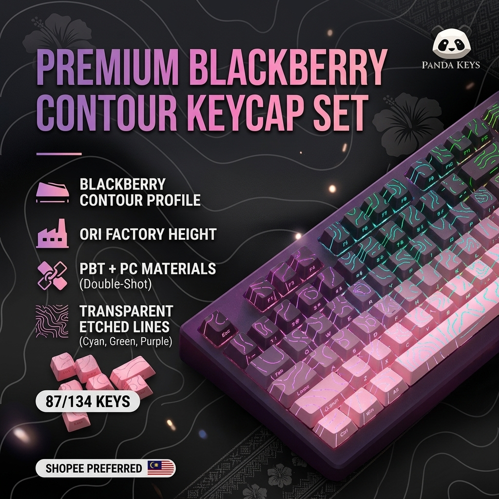 PBT Shine Through Keycaps Contour Profile | RGB Backlit Keycap Set for ...