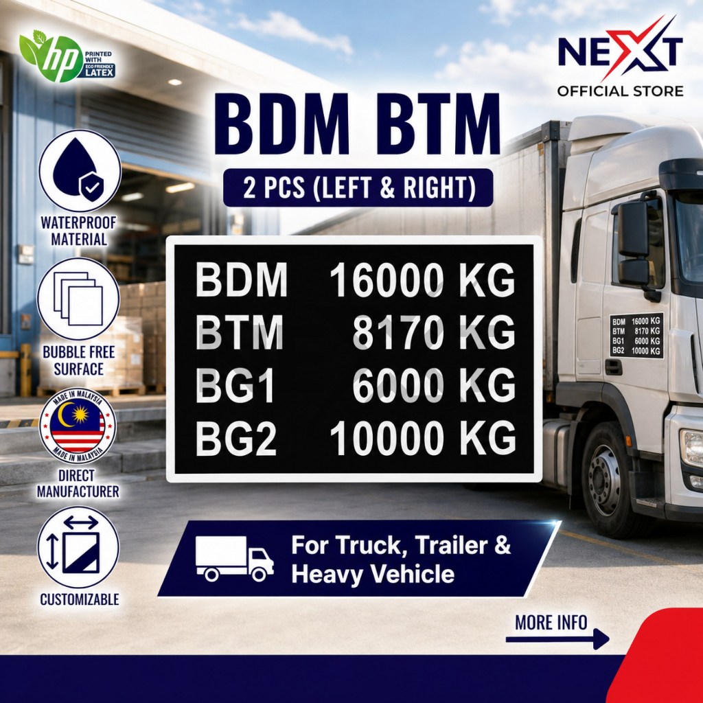 Malaysia Lorry BDM BTM Sticker | 2 PCS | Shopee Malaysia