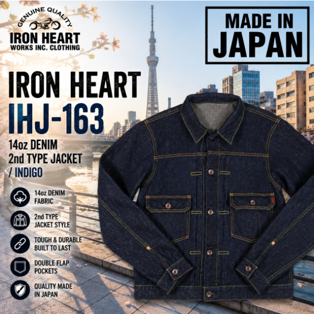 IRON HEART IHJ-163 リネンデニム2nd W44 XXL 未使用 IRON HEART 【IHJ