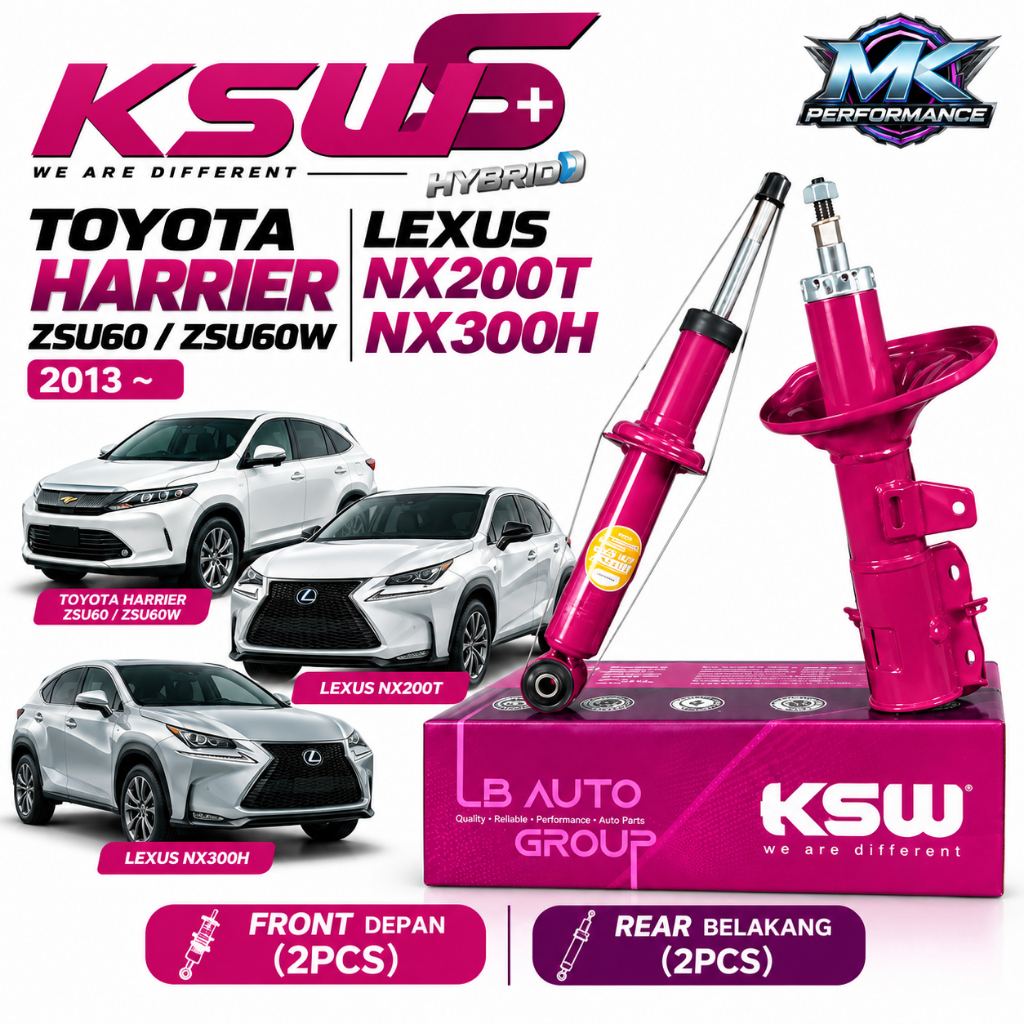 KSW S+ Shock Absorber Toyota Harrier ZSU60 ZSU60W 2013~ Lexus NX200T ...
