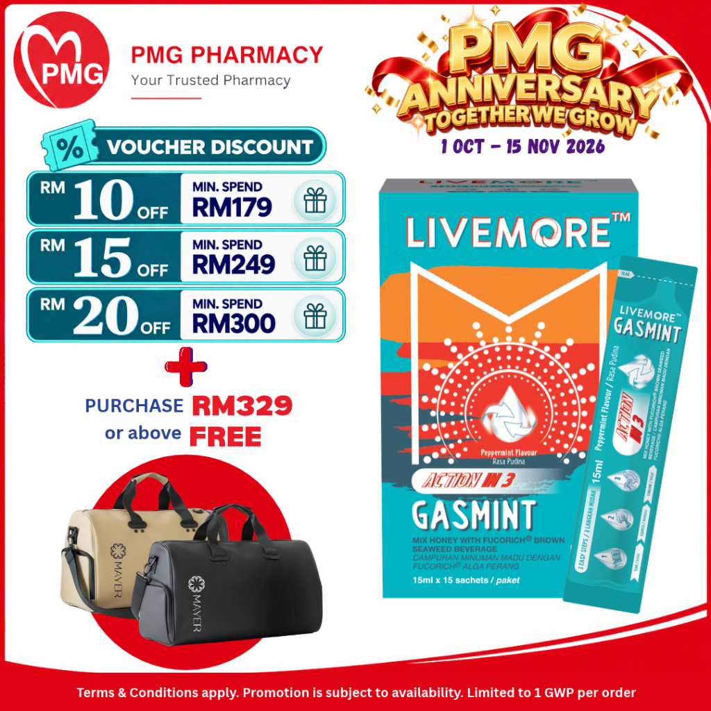 LIVEMORE Gasmint (P/Mint) Sac 15ml (15's) | Shopee Malaysia