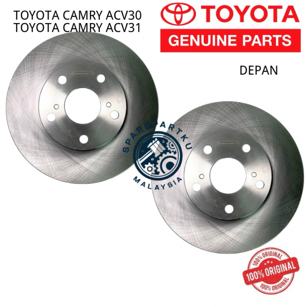100% ORIGINAL TOYOTA THAILAND CAMRY ACV30 ACV31 DEPAN DISC ROTOR ...