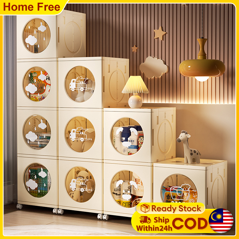 Foldable Kids Storage Box Stackable Storage Cabinet Clothes Toy Storage ...
