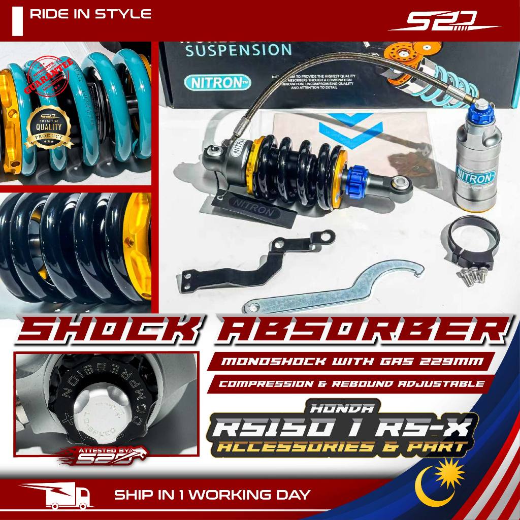 Shock Absorber Nitron RS150 RSX WINNER X 229MM Mono Shock Suspension ...