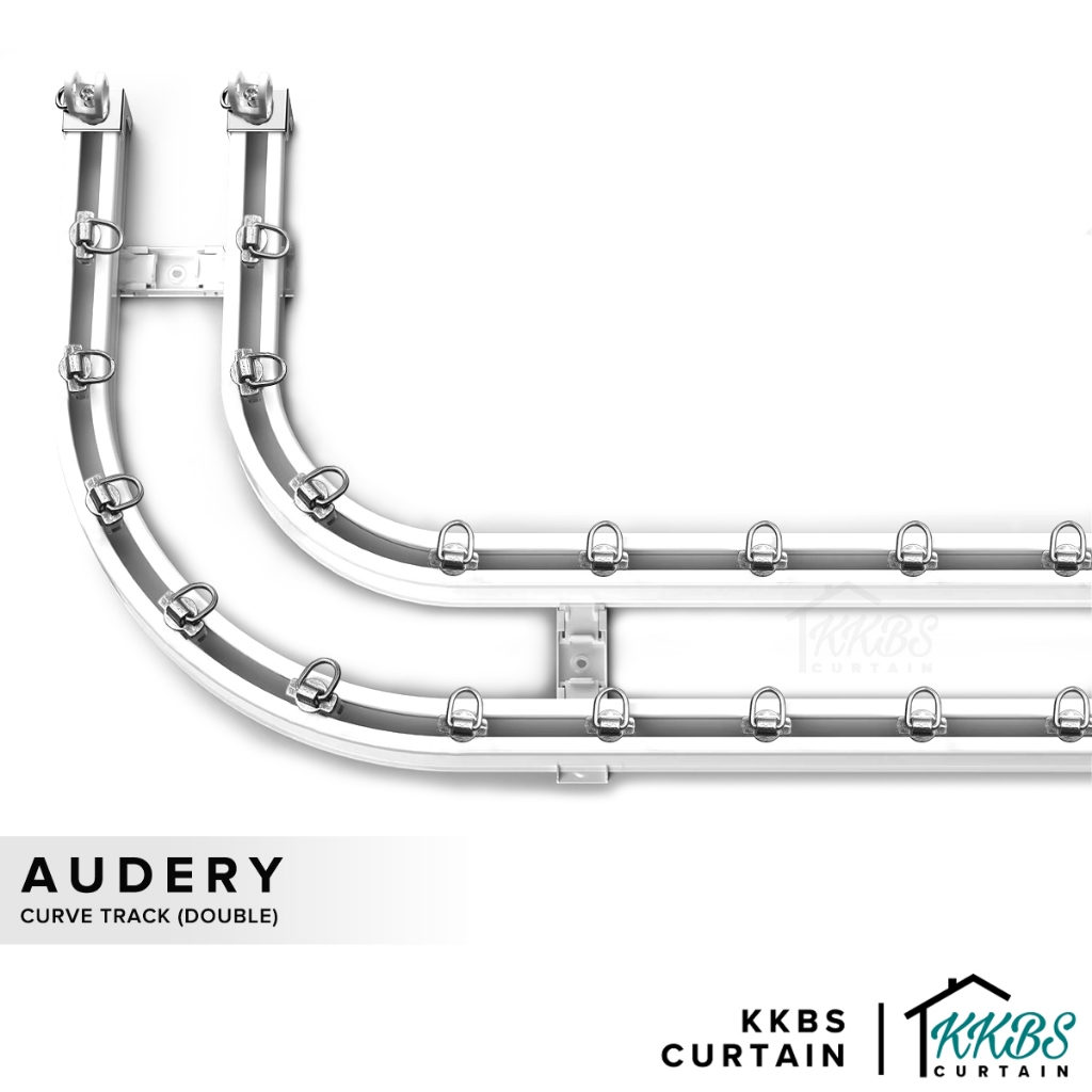 KKBS CURTAIN Audery Bendable Curve Curtain Track/Ripple Fold Curtain ...