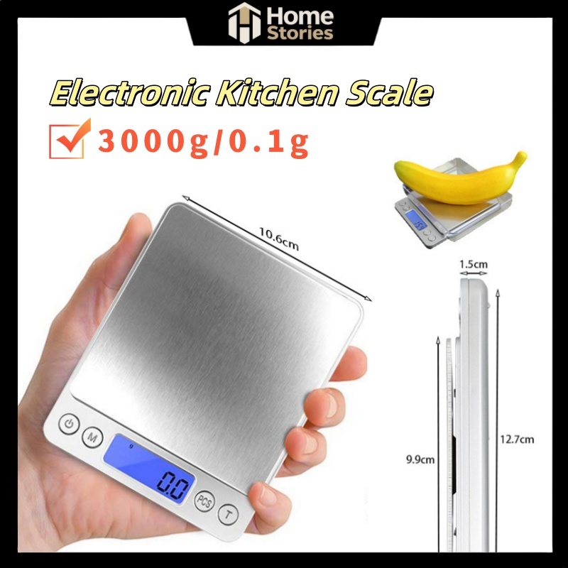 Electronic Kitchen Scale 3000g/0.1g Digital Food Weighing Scale Digital ...