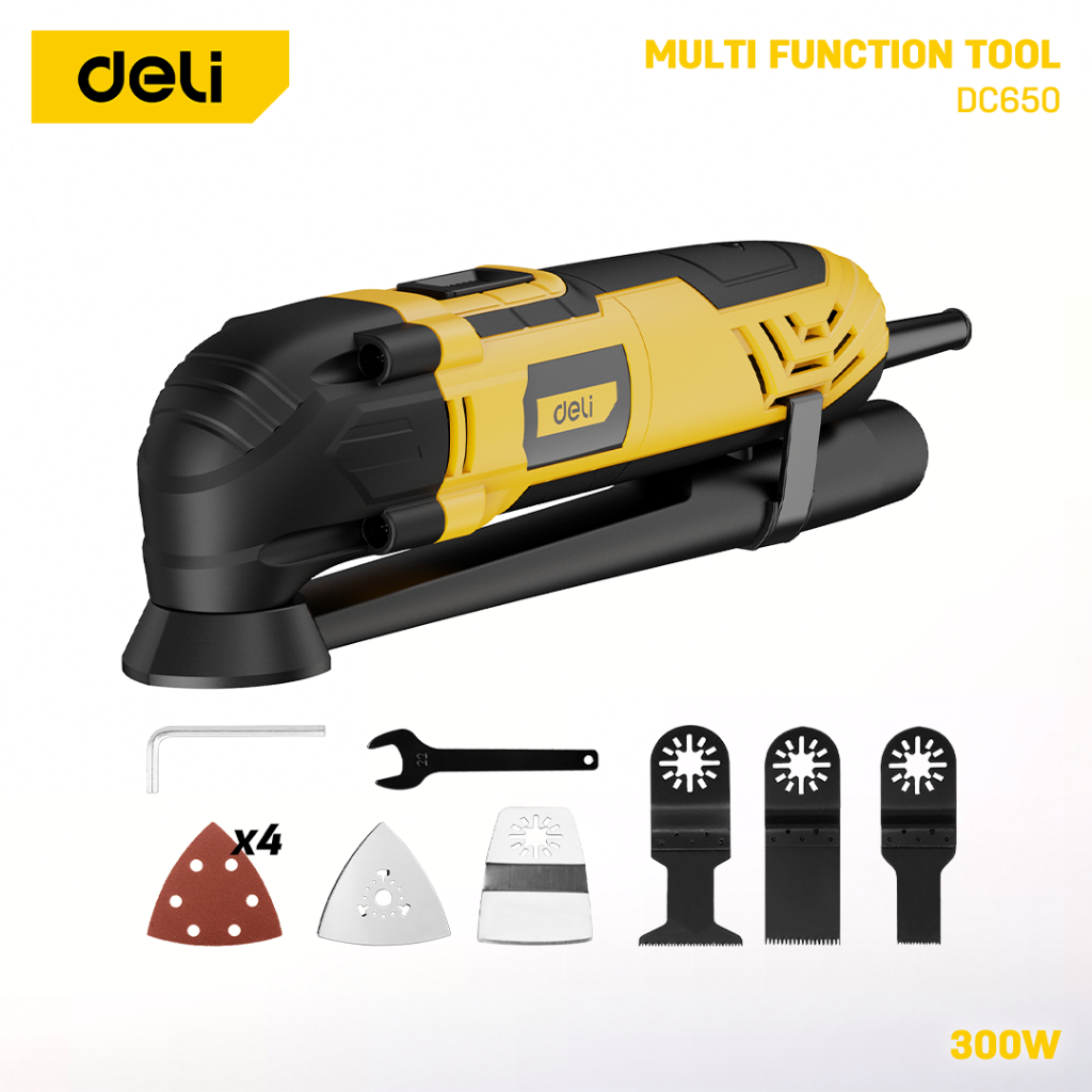 DELI Corded Multi Function Tool with 6 Speeds Control (300W) DC650 ...