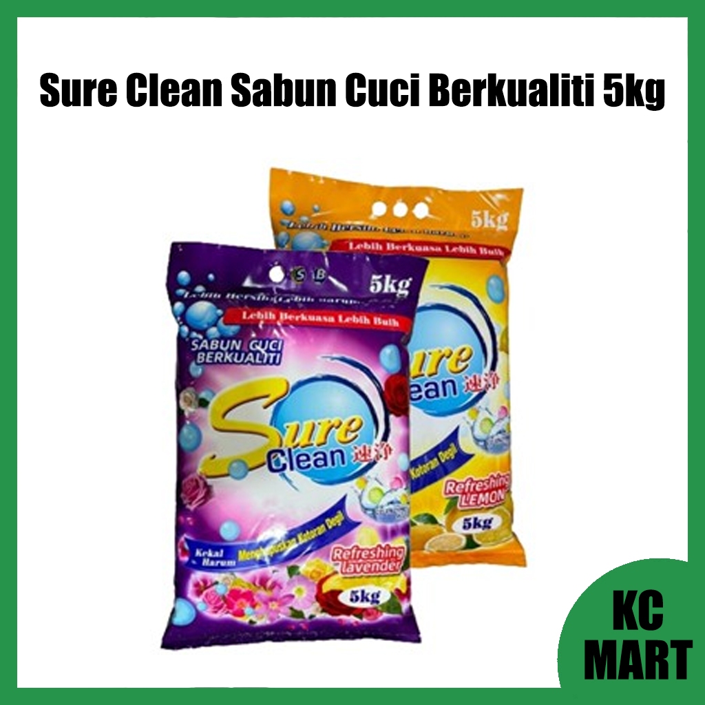 Sure Clean Sabun Cuci Berkualiti 5kg | Shopee Malaysia
