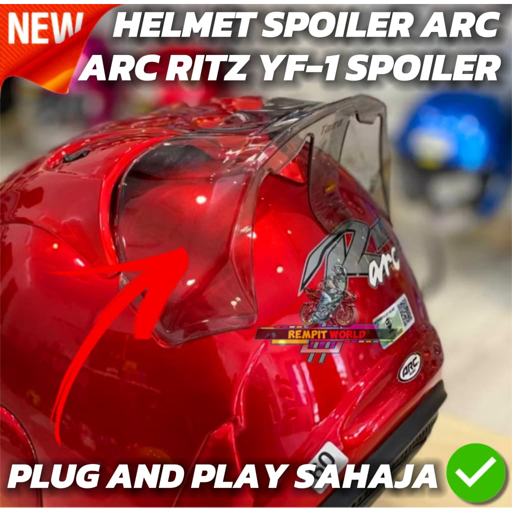 HELMET ARC SPOILER TAIRA ARC RITZ YF1 YF-1 SPOILER HELMET ARC RITZ 100 ...