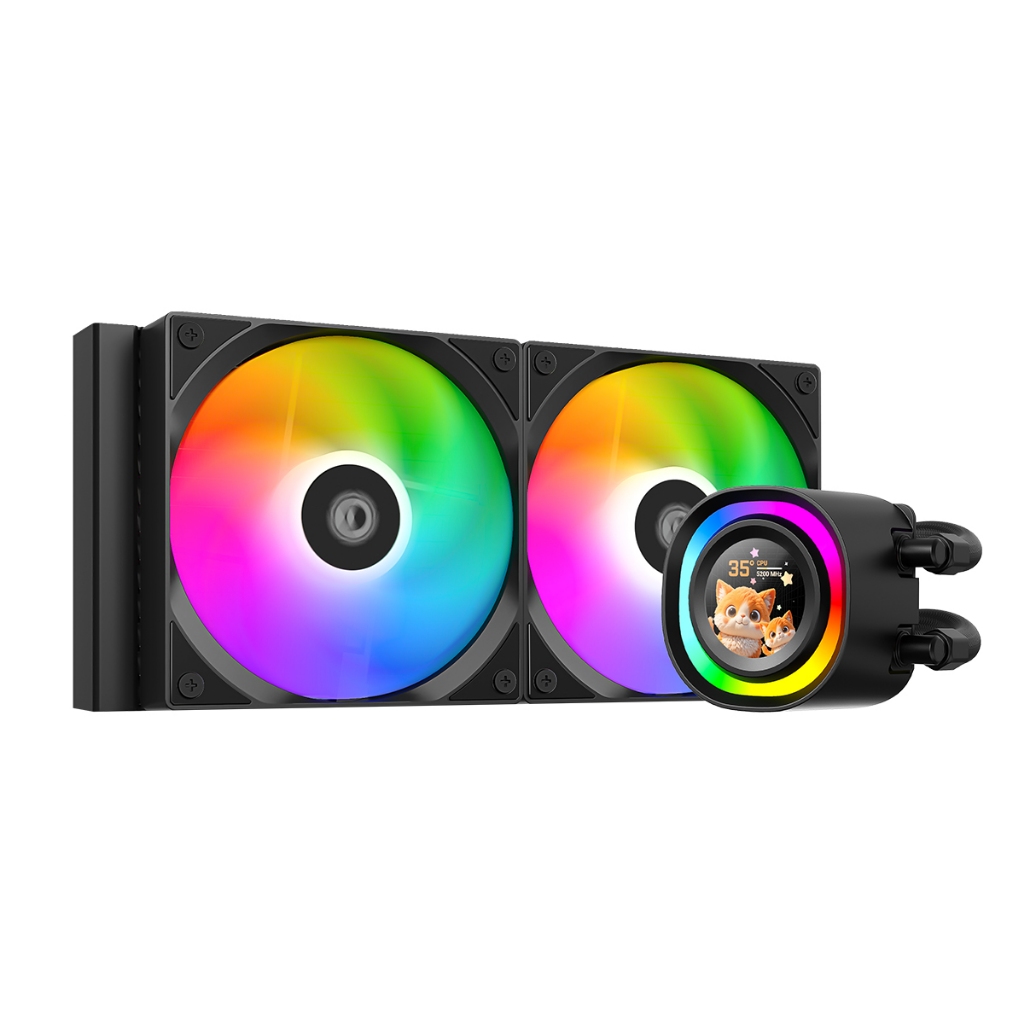 ID-Cooling FX240 / FX360 LCD ARGB AIO Liquid Cooler Black / White ...