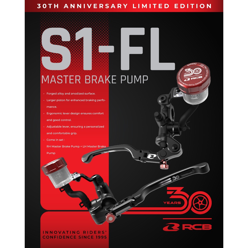 RCB 30TH ANNIVERSARY LIMITED EDITION S1-FL 14MM FORGED MASTER PUMP ...