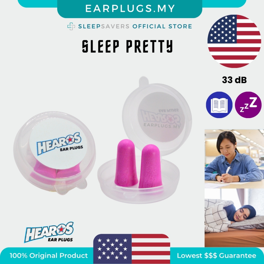 🇺🇸 USA Hearos Sleep Pretty Tonight Ear Plugs, 2 Pairs | Sleeping ...