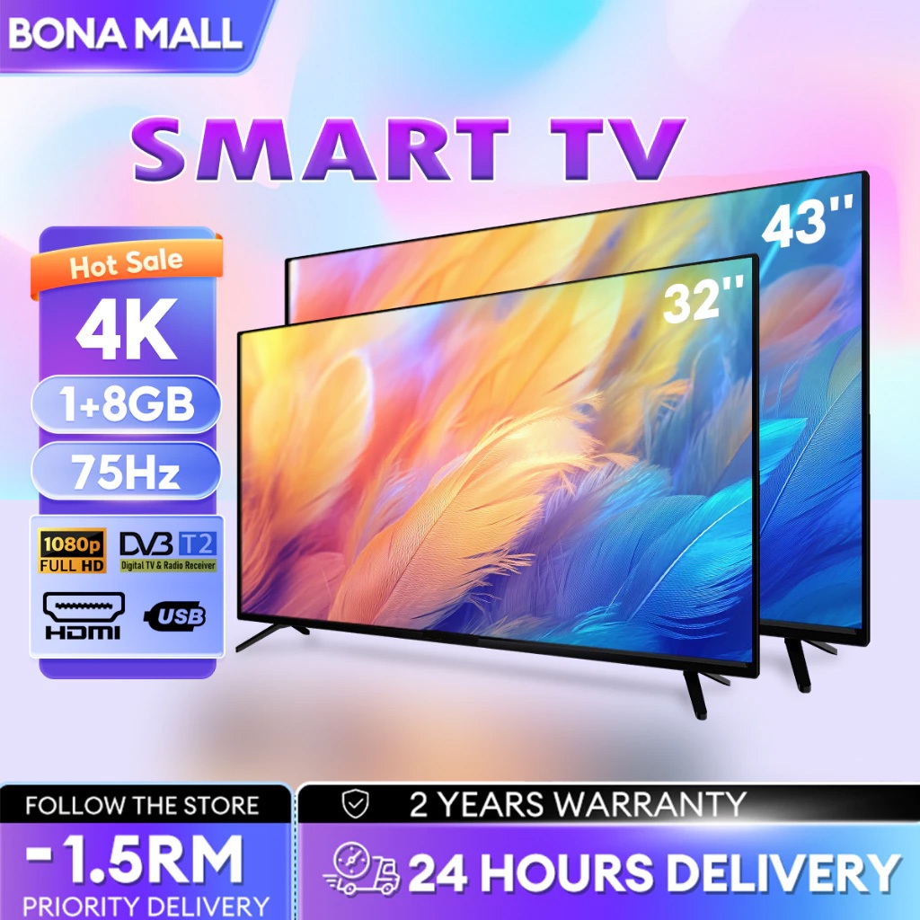 Smart TV 32 Inch Android TV 1080P LED Support Screen Projection WIFI ...