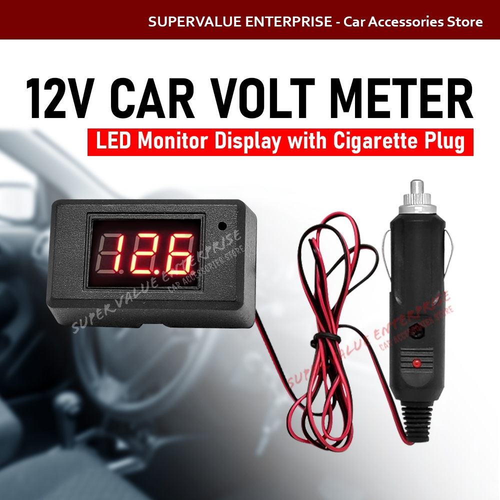Limited Clear Stock 12V Car Volt Meter LED Monitor Display with ...