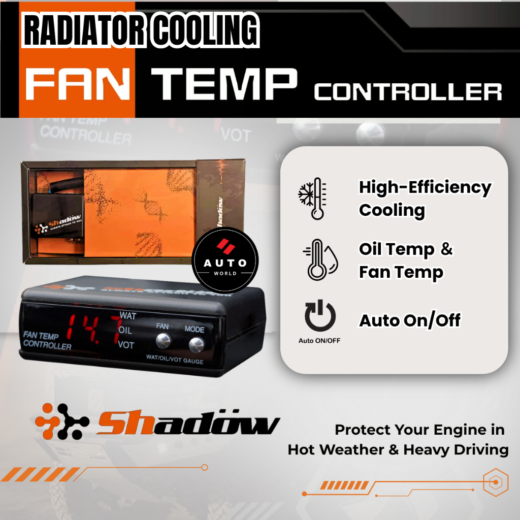 Shadow Radiator Cooling Fan Temp Water Temp Oil Temp Controller ...
