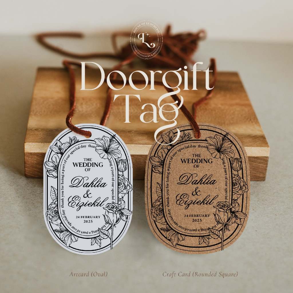 [PRE ORDER] 100pcs Tag Arch Signature Wedding Thank You Doorgift Aqiqah ...