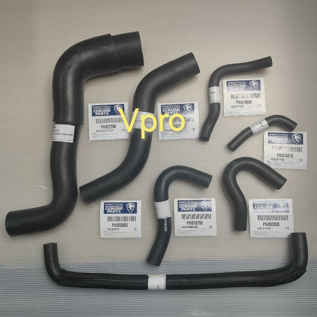 (1SET 7PCS ) PROTON SAGA BLM,FLX RADIATOR HOSE / BY PASS HOSE / TOP ...