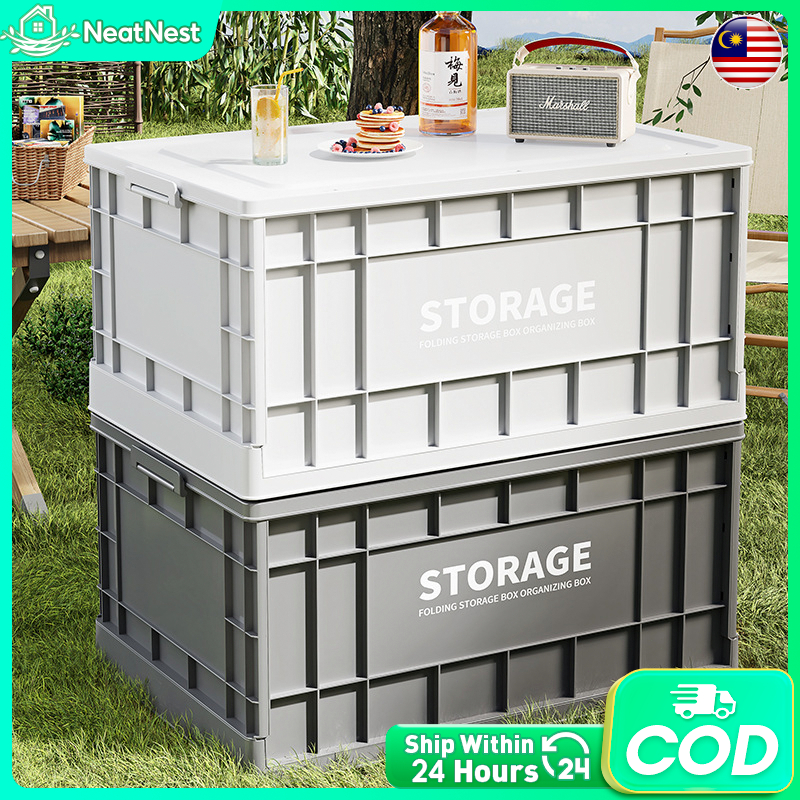 Large Capacity Multipurpose Stackable Collapsible Outdoor Storage Box ...