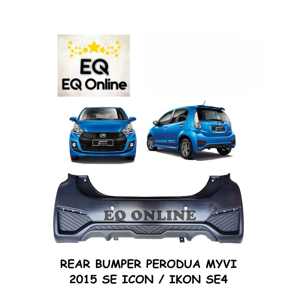 Perodua Myvi 2015 SE REAR Bumper ICON SE4 PP Plastic Malaysia (BUMPER ...