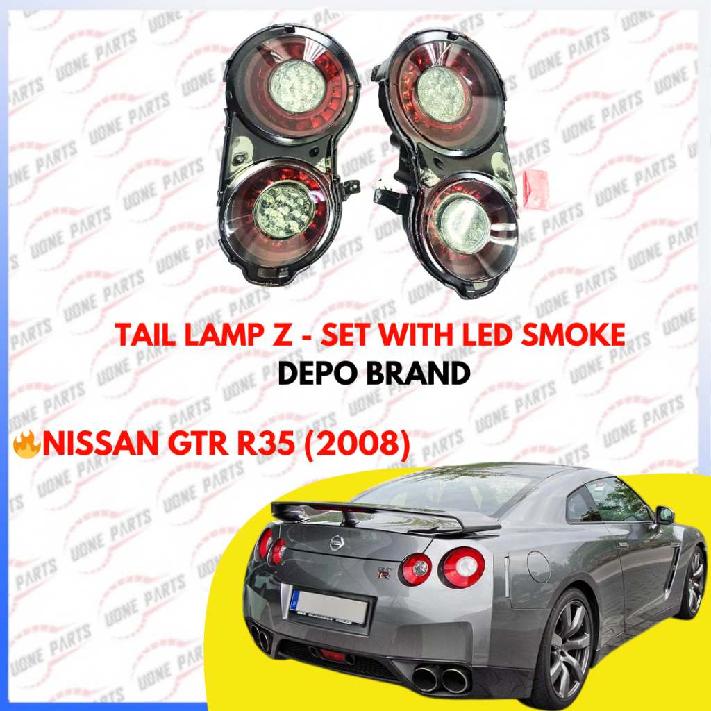 🔥NISSAN GTR R35 (2008) TAIL LAMP Z - SET WITH LED SMOKE - DEPO BRAND ...