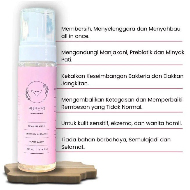Pure 51 Feminine Wash 200ml | Shopee Malaysia