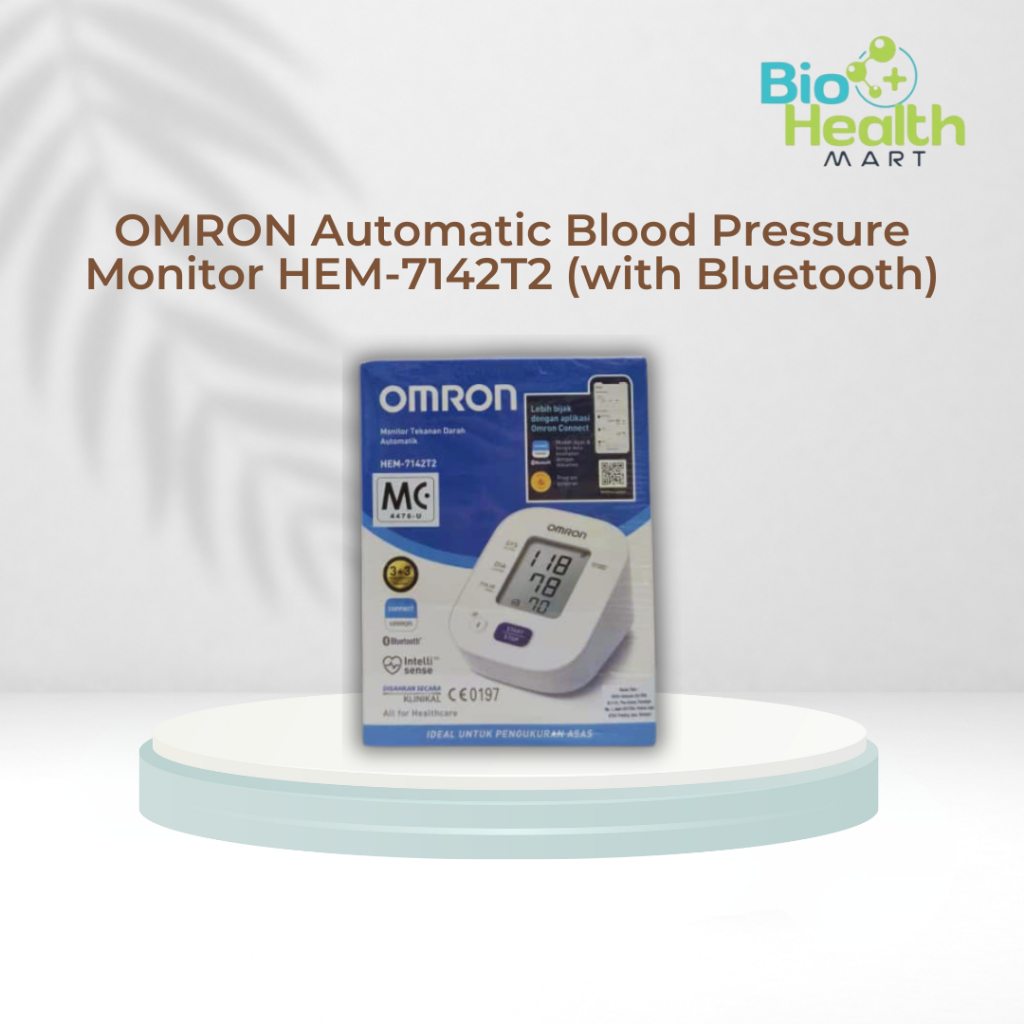 OMRON Automatic Blood Pressure Monitor HEM-7142T2 (with Bluetooth ...