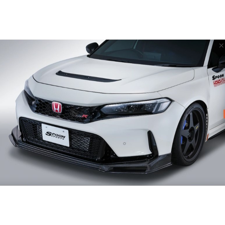 1 Honda civic FE Type R front lip spoon design carbon fiber for add on ...