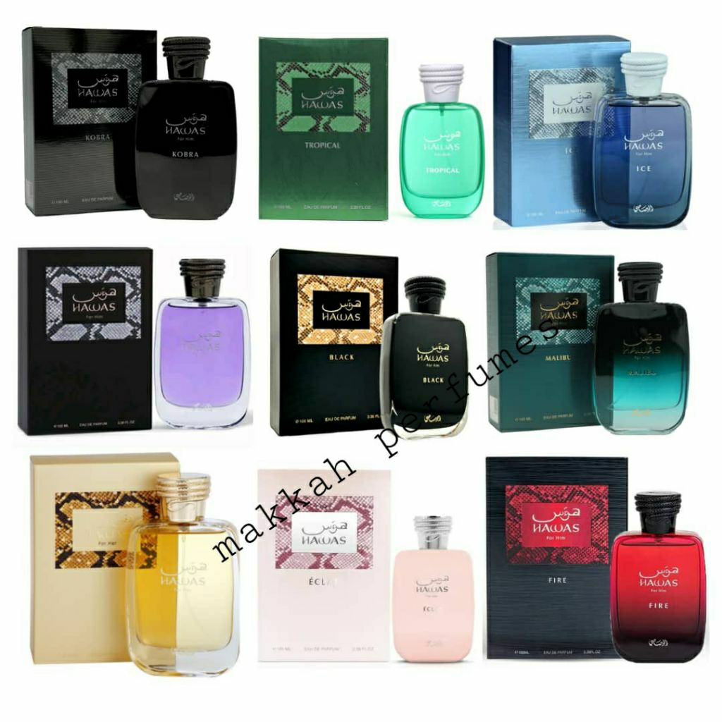 Hawas Men/ Hawas women/ Hawas Ice Hawas Fire EDP hawas elixir KOBRA ...