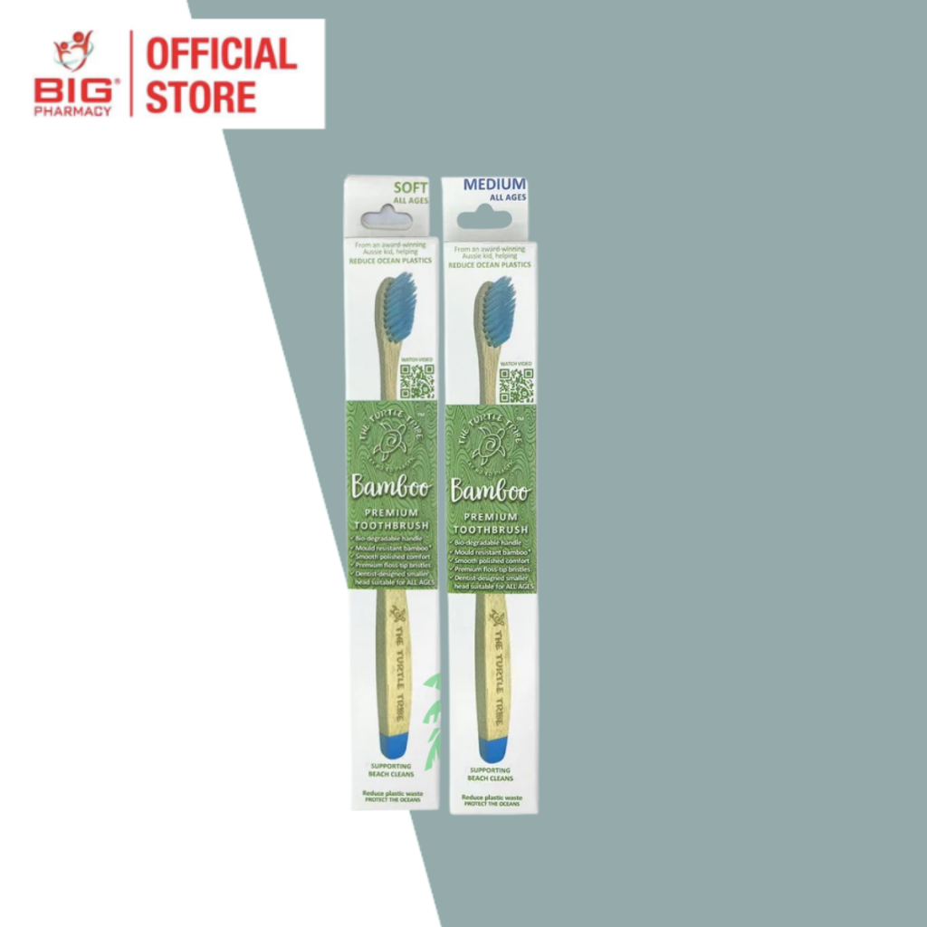 Turtle Tribe Bamboo Premium Toothbrush Soft/Medium 1s | Shopee Malaysia
