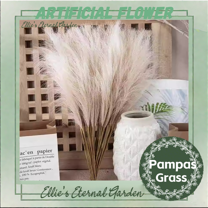 12pcs/Pack Artificial Pampas Grass Fake Reed Plants Bouquet Home Living ...