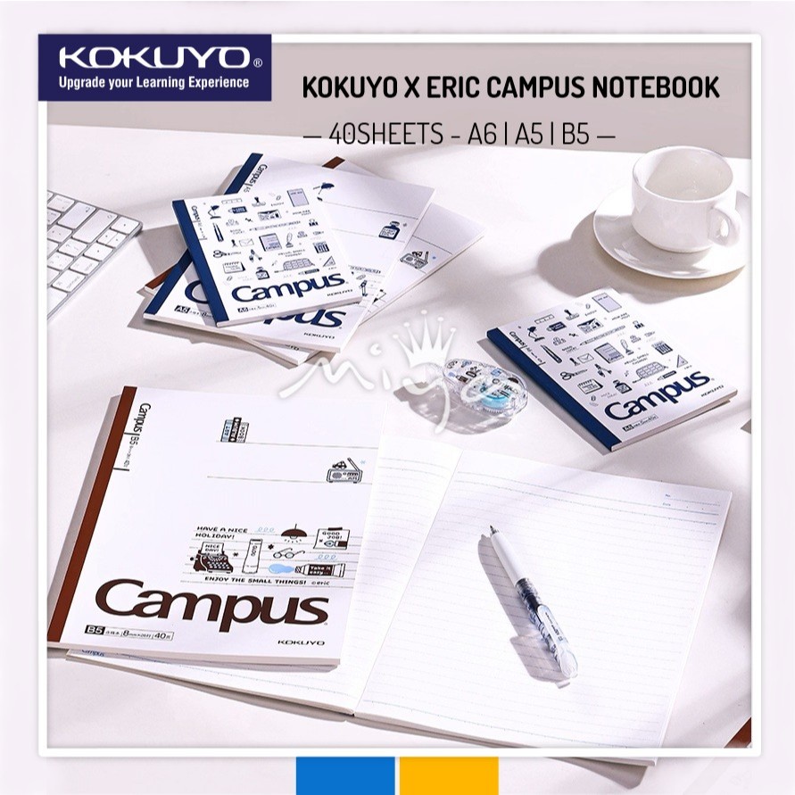 KOKUYO X ERIC CAMPUS NOTEBOOK - A6(DOTTED) / A5(8MM DOTTED LINE) / B5 ...