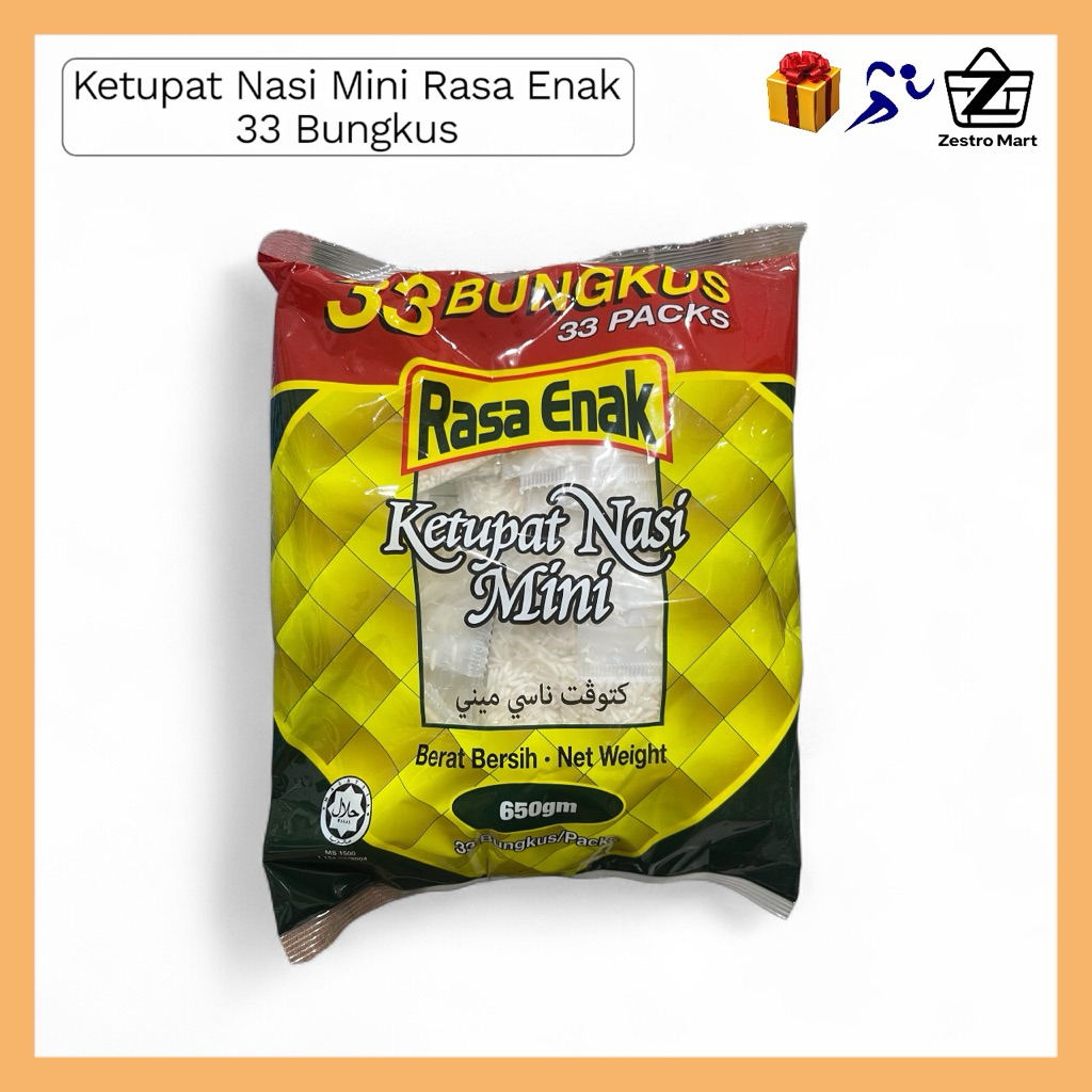 Ketupat Mini Rasa Enak | 33 Pack | Ketupat Nasi | 650g | Shopee Malaysia