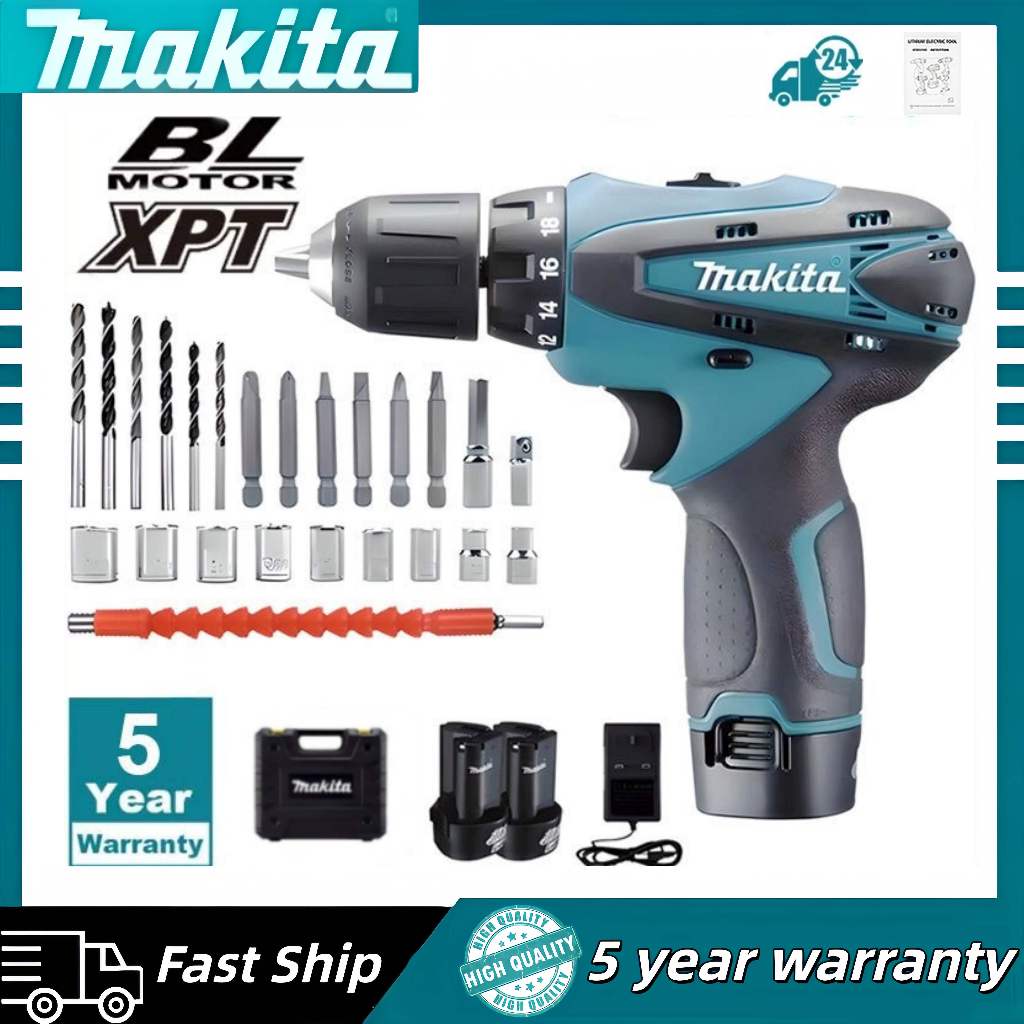 MAKITA DF330 Electric Cordless Drill 2 Battery High Power Drill ...