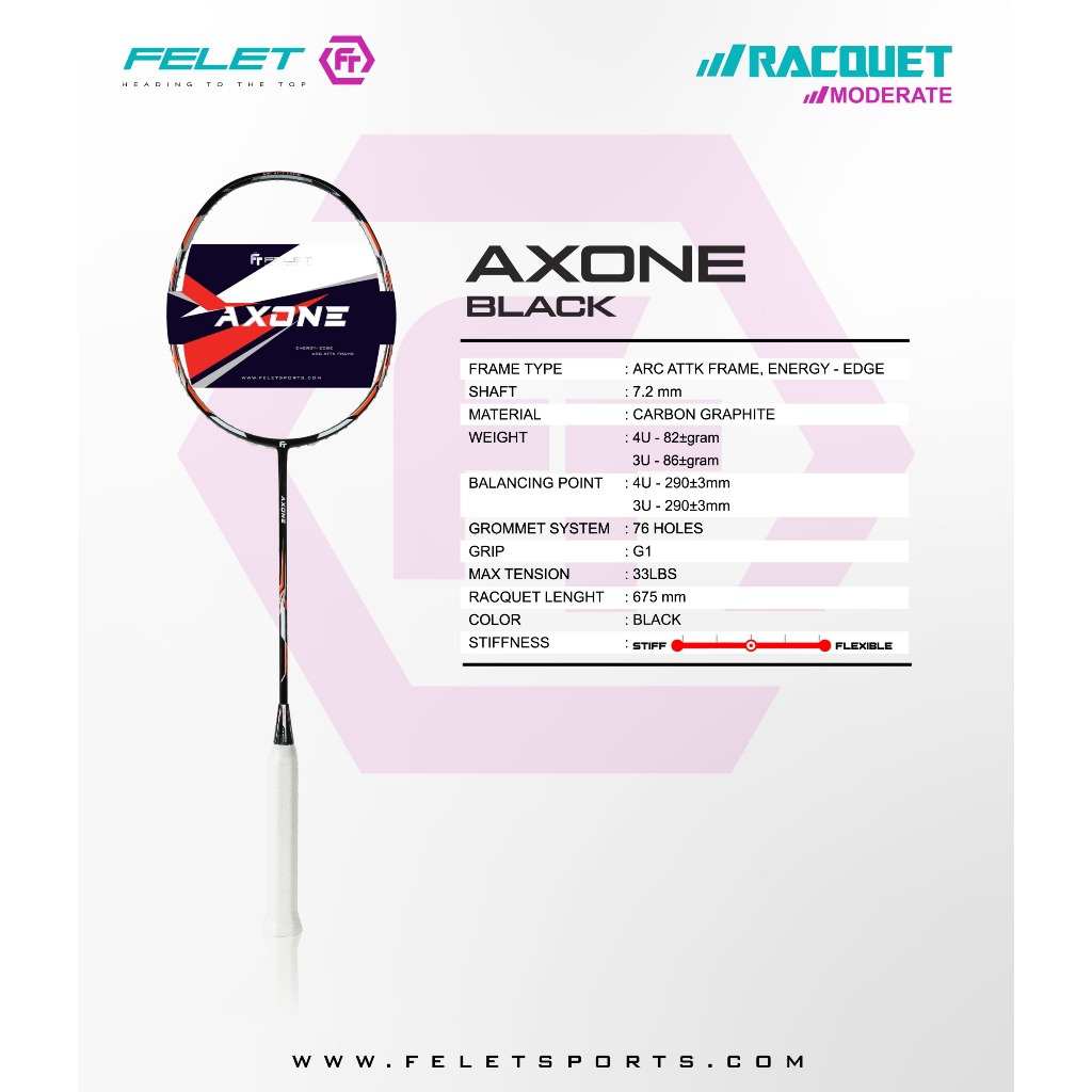 FELET AXONE (4UG1) BADMINTON RACKET | Shopee Malaysia