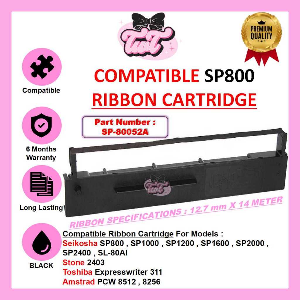 Compatible Seiko Seikosha SP800 SP-800 SP 800 800 Ribbon Cartridge SP ...