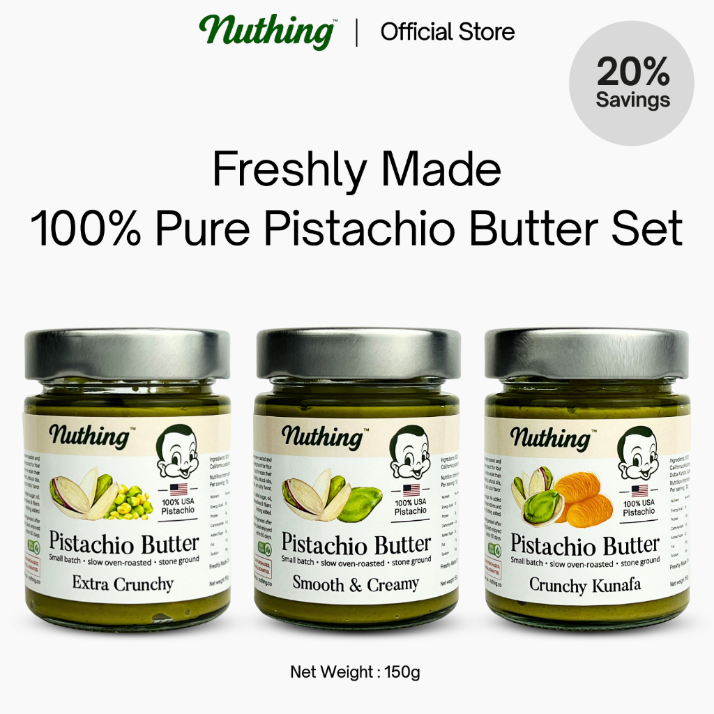 Nuthing Pistachio Spead Smooth / Crunchy / Kunafa set (150g) | Shopee ...