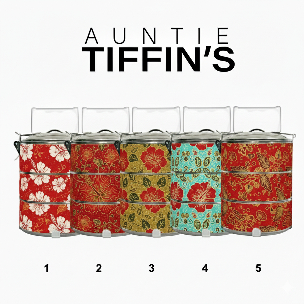 Tiffin Carrier 3 Tiers - Bunga Batik Raya (PRE-ORDER) | Shopee Malaysia