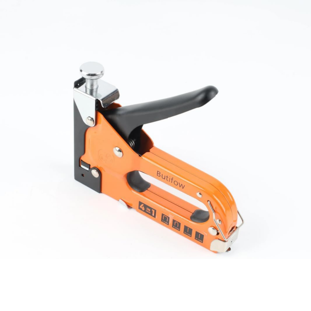 Butifow Heavy Duty 4 Way Staple Gun for Upholstery Wood Working Ceiling ...