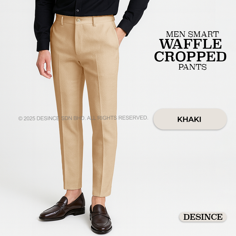 🇲🇾 DESINCE Men Long Pants Man Trousers Waffle Design Men Bottom