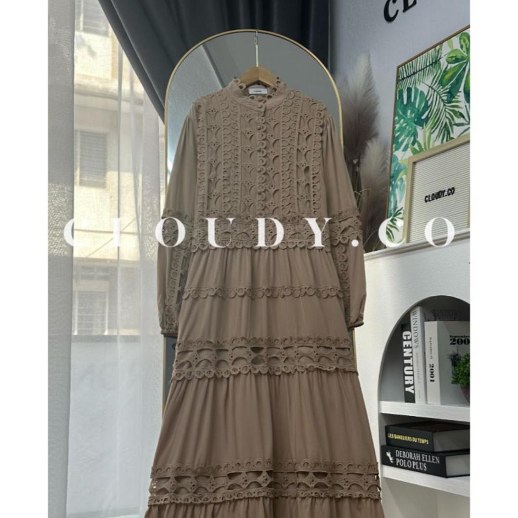 CLOUDYCO Yasmin Cotton Lace Elegant Dress + Tali - Lightweight Modest ...