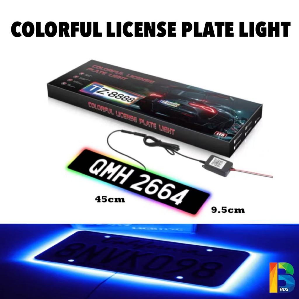 Car Number Plate Led Frame Illuminated Background License Front Rear ...