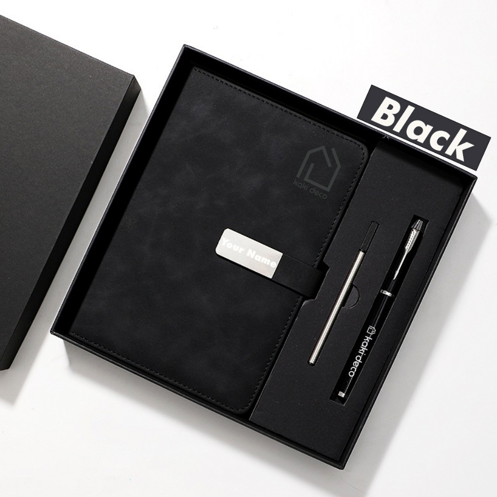 KakiDeco CUSTOM ENGRAVE Notebook A5 Planner sketch Buku Nota Ball pen ...