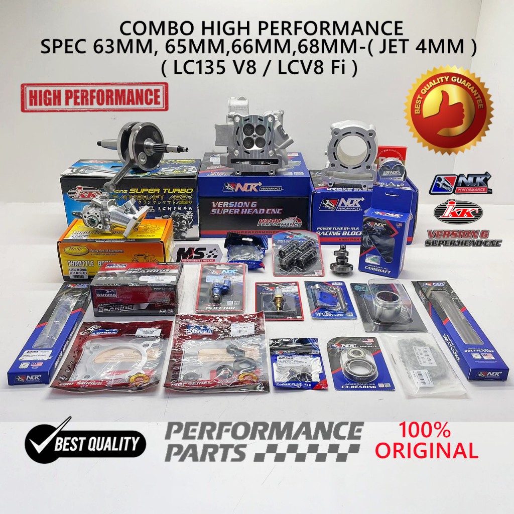 COMBO JET 4MM LCV8 Fi/LC135 V8 (NLK/LEO) HIGH PERFORMANCE SPEC 63,65MM ...